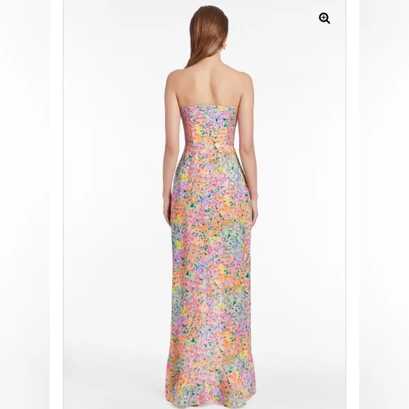 New Amanda Uprichard New York Women's Amalia Gown Strapless Maxi Dress Large L - Picture 3 of 7